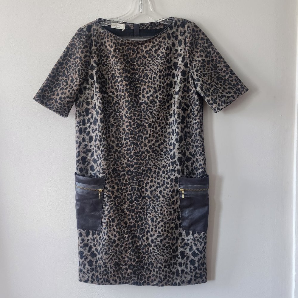 Apanage Animal Print Dress L Size 10